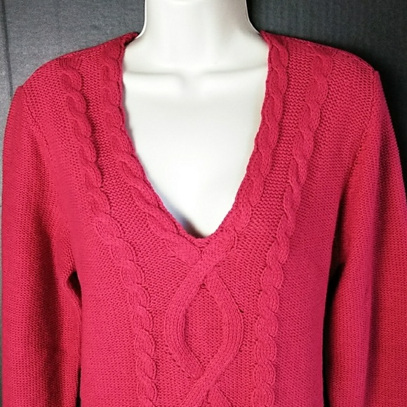 New with tags Chaps deep red sweater - Picture 3 of 7